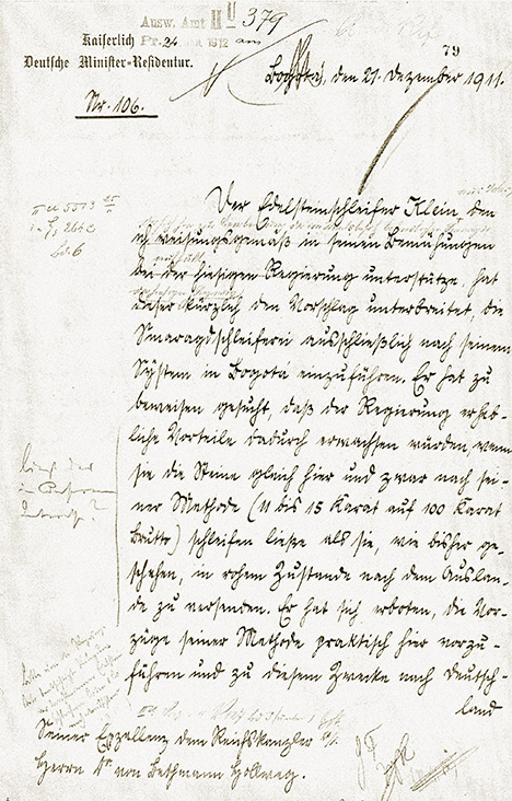 1911 Report from Bogotá to the German Ministry of Foreign Affairs 1911 Report from Bogotá to the German Ministry of Foreign Affairs