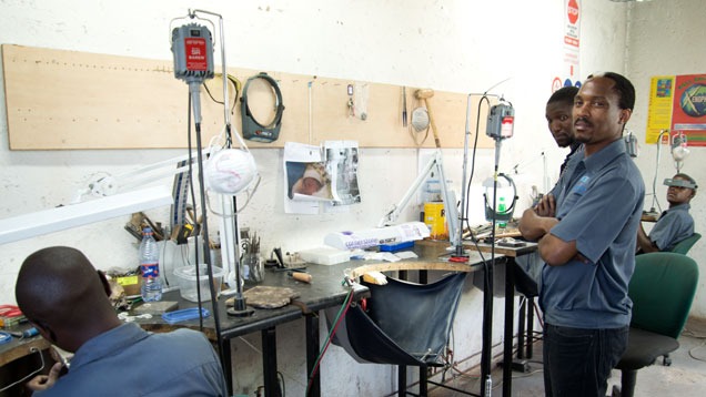 Nqobile Nkosi's studio in Soweto, South Africa Nqobile Nkosi's studio in Soweto, South Africa