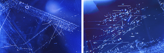 Rarely encountered “silk” inclusions in Yogo sapphire Rarely encountered “silk” inclusions in Yogo sapphire