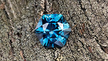 The finished 12.62 ct Montana Queen sapphire.