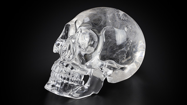 Figure 1. “Daath,” a 4112.3 g rock crystal quartz sculpture carved by Jarex Schmidt. Photo by Annie Haynes." Figure 1. “Daath,” a 4112.3 g rock crystal quartz sculpture carved by Jarex Schmidt. Photo by Annie Haynes."