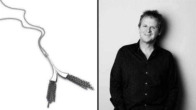 Paul Spurgeon is a business partner with Nkosi in a separate company called Cornerstone. The Pagoda pendant with oxidized chain detail. Photo courtesy of Cornerstone. Paul Spurgeon is a business partner with Nkosi in a separate company called Cornerstone. The Pagoda pendant with oxidized chain detail. Photo courtesy of Cornerstone.