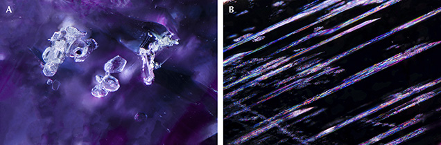 Inclusion Scenes in Purple Spinel from Vietnam Inclusion Scenes in Purple Spinel from Vietnam