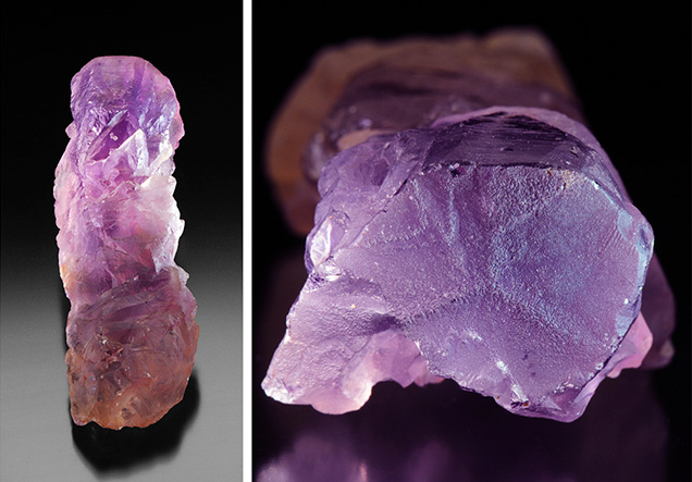 Bolivian ametrine crystal. Bolivian ametrine crystal.
