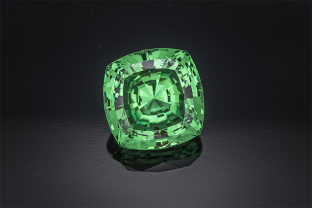 Largest Square Cushion-Cut Tsavorite Largest Square Cushion-Cut Tsavorite