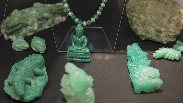 Chrysoprase carvings
