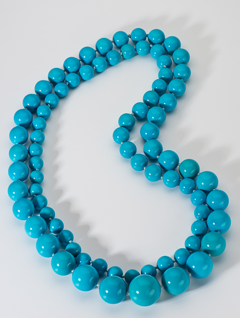 Turquoise beads from Sleeping Beauty mine.
