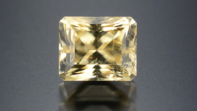 A 1.20 ct faceted vlasovite. A 1.20 ct faceted vlasovite.
