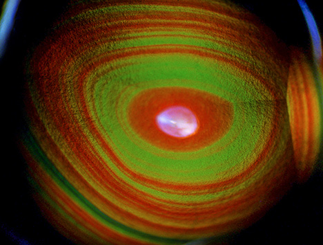 “Dragon’s eye” in Mexican fire agate.