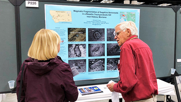 Richard Berg presents his poster on Montana sapphires Richard Berg presents his poster on Montana sapphires