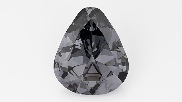 A 11.78 ct antique pear shape gray spinel cut by David Nassi. A 11.78 ct antique pear shape gray spinel cut by David Nassi.