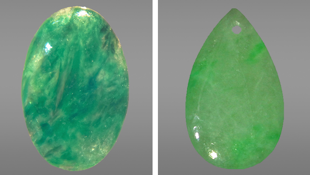 Jadeites impregnated with an exoxy Jadeites impregnated with an exoxy