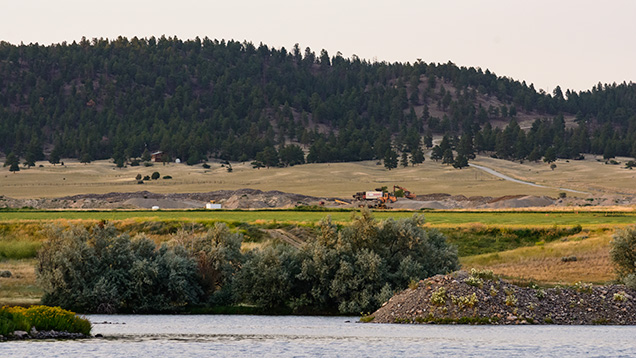 Eldorado Bar mine seen from river Eldorado Bar mine seen from river