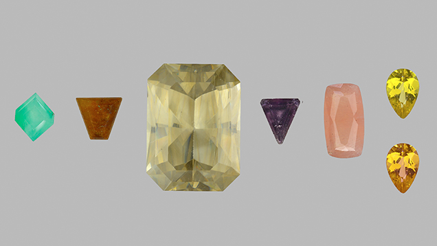 Six rare gemstones