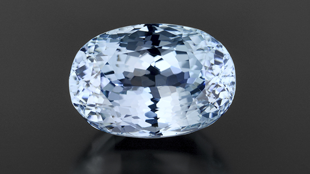 Spodumene with a rare light blue color.