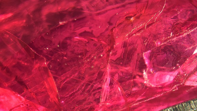 Areas of whitish filler. Areas of whitish filler.