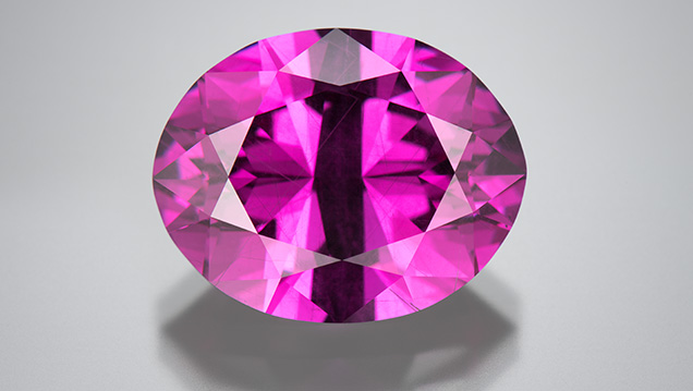 Color-change pyrope garnet cut by Victor Tuzlukov. Color-change pyrope garnet cut by Victor Tuzlukov.