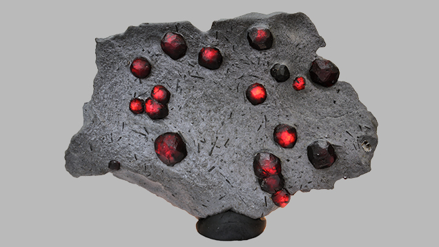 Garnet with strong light source.