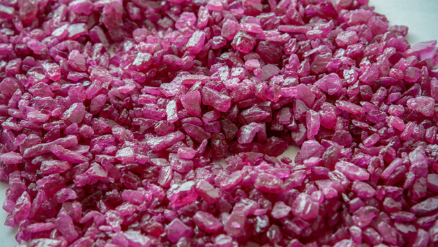 Rough ruby parcel heat treated with borax Rough ruby parcel heat treated with borax