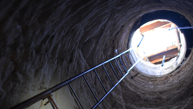 Underground opal mine entrance