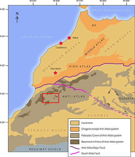Map of the Boudi quarry Map of the Boudi quarry