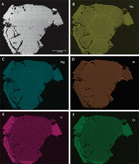 SEM images of a trapiche emerald from Muzo SEM images of a trapiche emerald from Muzo