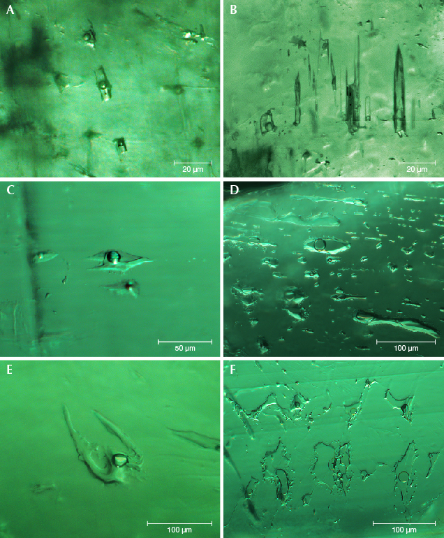 Two-phase inclusions in emeralds from Malipo, China Two-phase inclusions in emeralds from Malipo, China