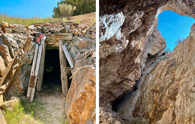 The historic Tiffany mine in the Cerrillos mining district. The historic Tiffany mine in the Cerrillos mining district.