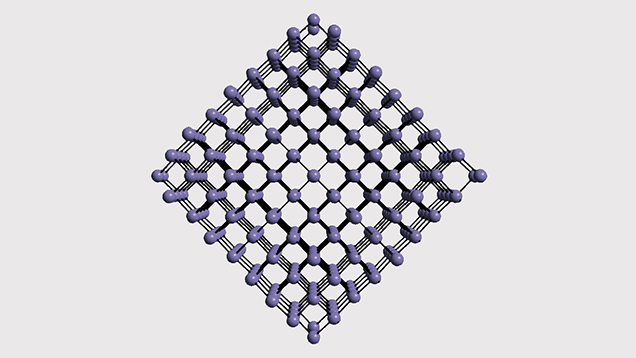 Carbon atoms arranged in compact rows Carbon atoms arranged in compact rows