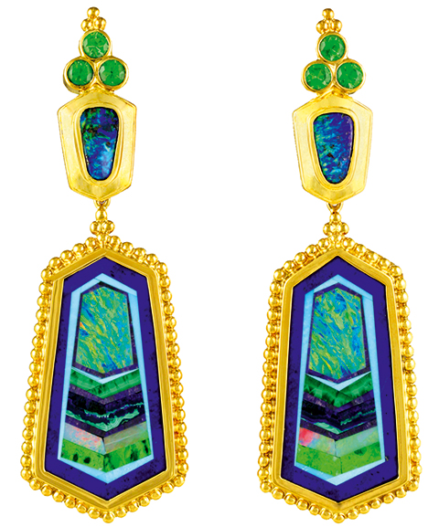 Tsaritsa earrings by Paula Crevoshay. Tsaritsa earrings by Paula Crevoshay.