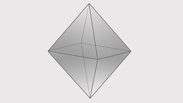 Diamond crystal octahedron illustration Diamond crystal octahedron illustration