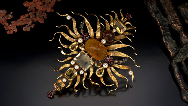 Duquette Solar Motive brooch Duquette Solar Motive brooch