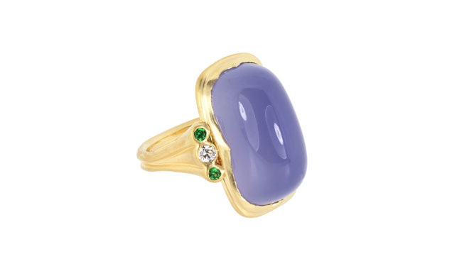 Mohs Blue Chalcedony Jelly Ring