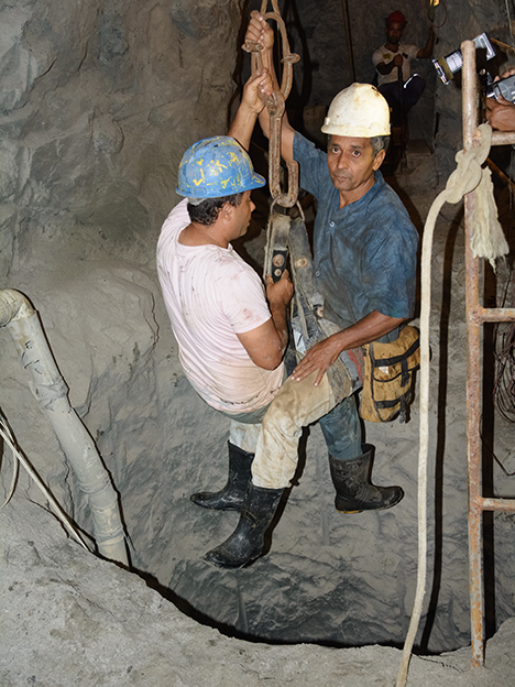 Miners at Montebello mine Miners at Montebello mine