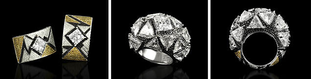 Diamond jewelry suite inspired by snakeskin Diamond jewelry suite inspired by snakeskin