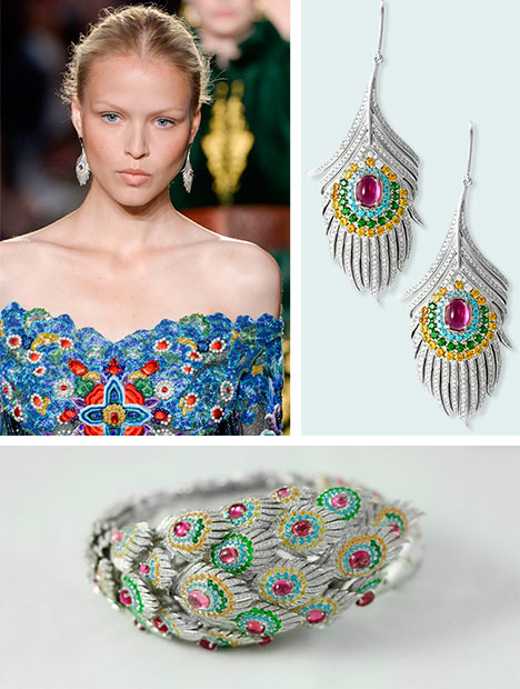 Jewelry suite inspired by the peacock Jewelry suite inspired by the peacock