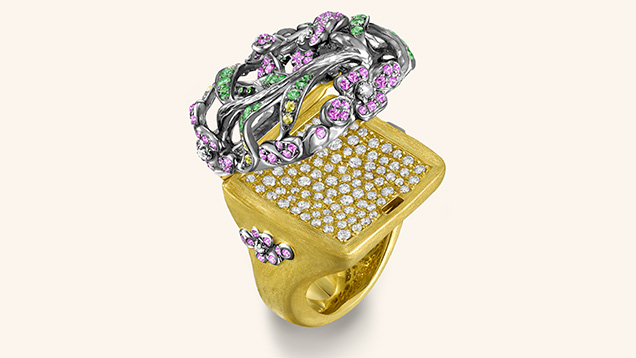 Fragrance locket ring Fragrance locket ring