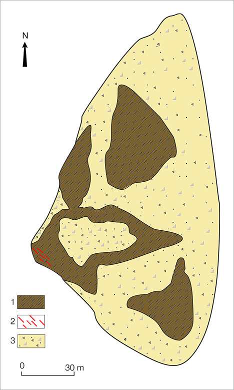 Geological scheme of variscite occurrence in central Tajikistan Geological scheme of variscite occurrence in central Tajikistan
