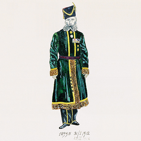 Fabergé production sketch of Pustynnikov Fabergé production sketch of Pustynnikov