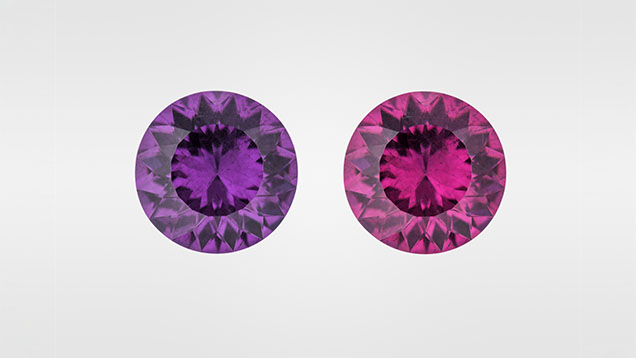 Figure 14. A 5.44 ct pastel color-change pyrope garnet from Tanzania, faceted by Jason Doubrava. Photo by Robert Weldon; courtesy of Meg Berry. Figure 14. A 5.44 ct pastel color-change pyrope garnet from Tanzania, faceted by Jason Doubrava. Photo by Robert Weldon; courtesy of Meg Berry.