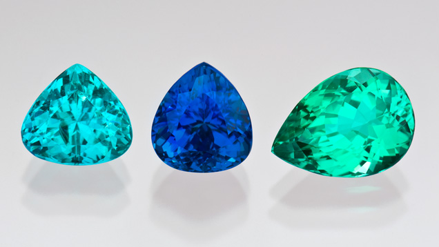 Brazilian Paraíba tourmalines with exceptional color Brazilian Paraíba tourmalines with exceptional color