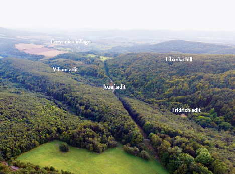 Figure 4. Aerial view of the south section of Libanka Hill. Photo by Milan Goš. Figure 4. Aerial view of the south section of Libanka Hill. Photo by Milan Goš.