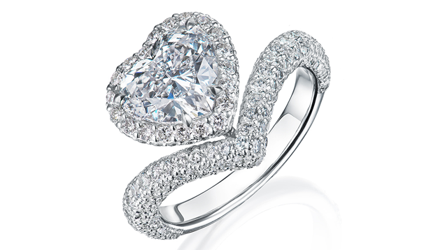 Ring featuring heart-shaped laboratory-grown diamond Ring featuring heart-shaped laboratory-grown diamond