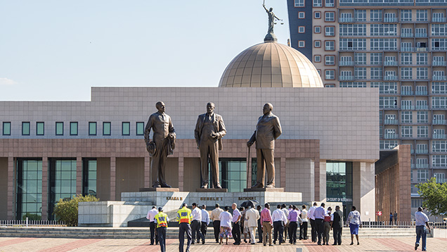 The Three Dikgosi monument, Gaborone