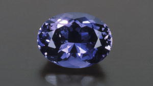 Iolite’s violet-to-blue color makes it a possible alternative to tanzanite or sapphire. – Bart Curren, courtesy Tim Roark Imports
