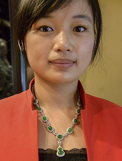 Green jadeite necklace