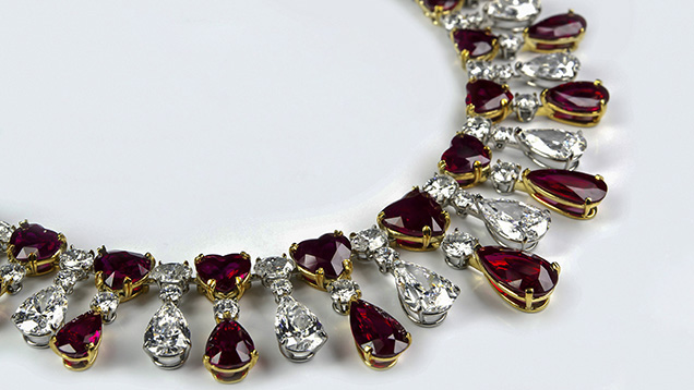 Burmese ruby necklace