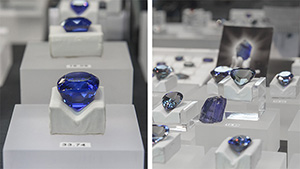 Large, fine-color tanzanites