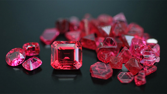 Mogok red spinels