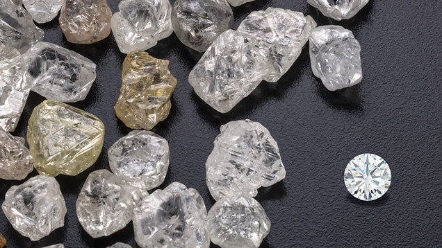 多くのダイヤモンドのディーラーは、最大の大きさのものを除く全てのサイズや品質における原石の大量在庫に直面している。 その在庫は３～４ヶ月分にもなると推定する者もいる。 写真：Robert Weldon